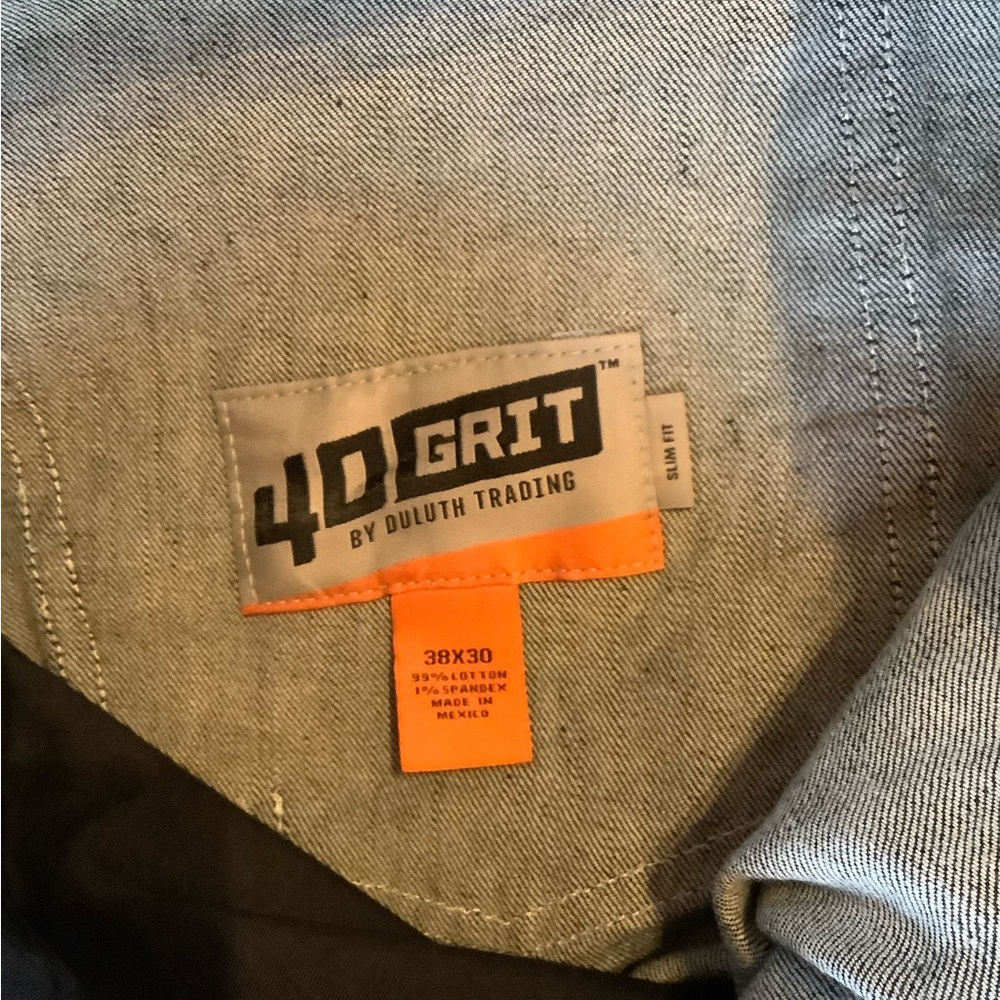 LNWT 40 Grit/Duluth Trading Company Slim Fit Carpenters Jeans 38x30